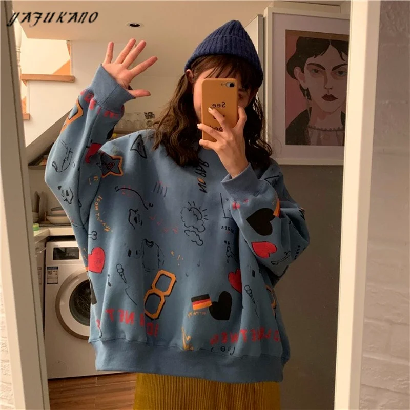 Hoodies Women Oversize Pink Top 90s Aesthetic Kawaii Sweetshirts for Girls Harajuku Streetwear Vintage Korean Fashion