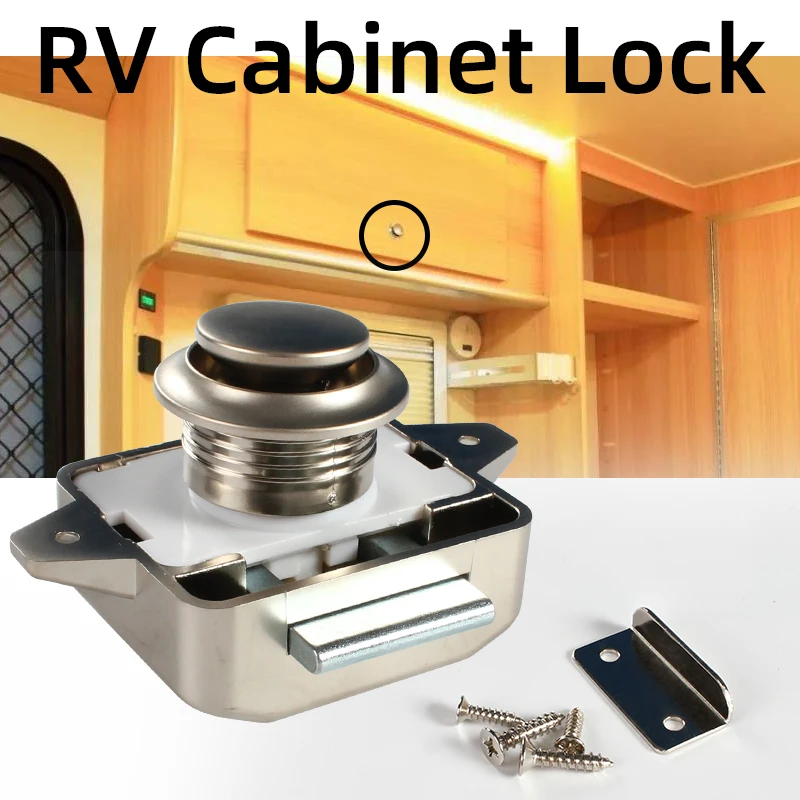 10 pieces/keyless button keyhole size 26mm door cabinet lock suitable for RV, caravan, recreational vehicle hardware accessories