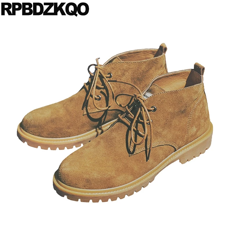 Замшевые меховые Военные боевые Дизайнерские мужские зимние ботинки теплые