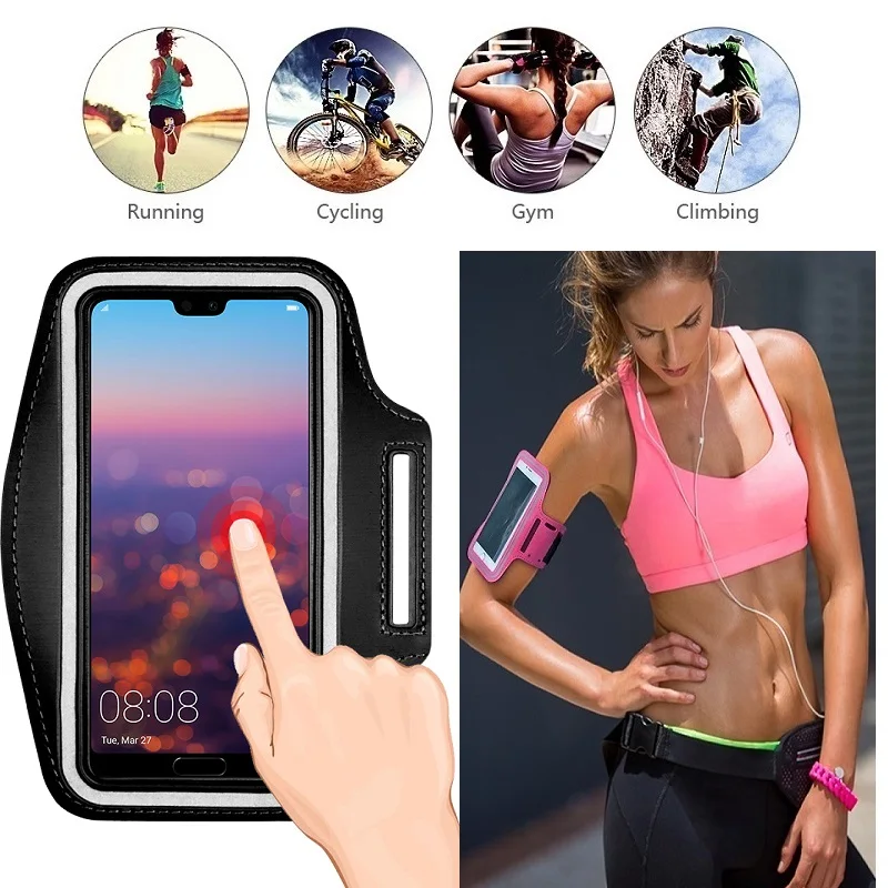 Женский чехол для бега держателя браслета Huawei P30 P20 Pro P10 P9 P8 Lite 2017 спортивной