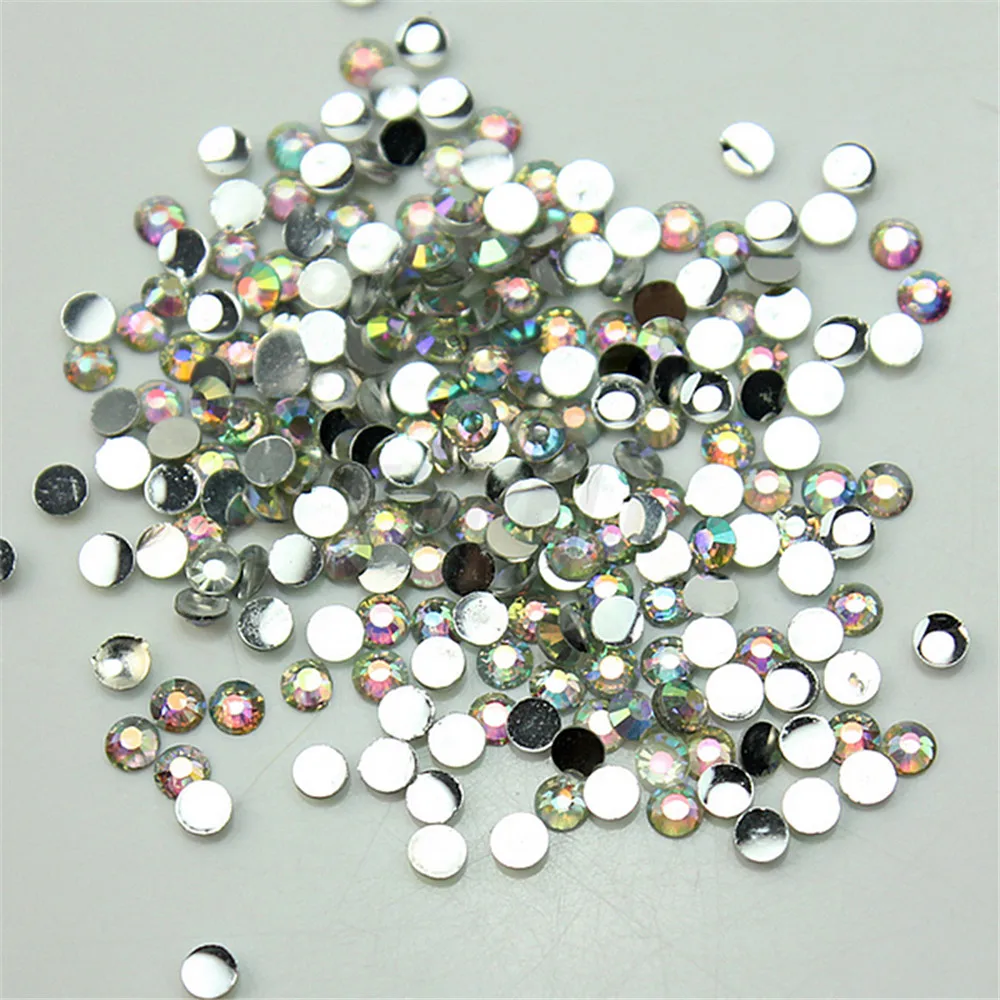 1000 шт./лот 14 граней стразы из смолы драгоценный камень кристалл с плоским