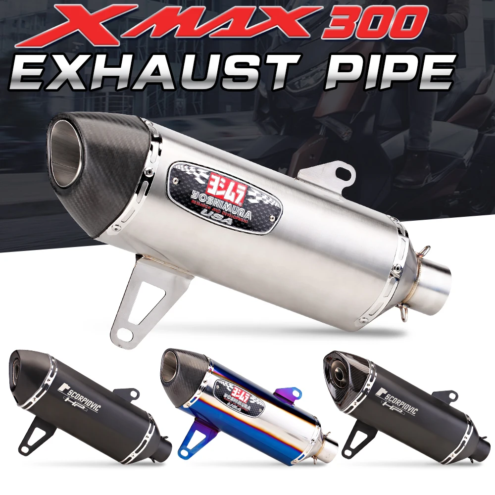 Выхлопная труба Ful System для мотоцикла Yamaha XMAX 250 300 XMAX250 XMAX300 модификация передней