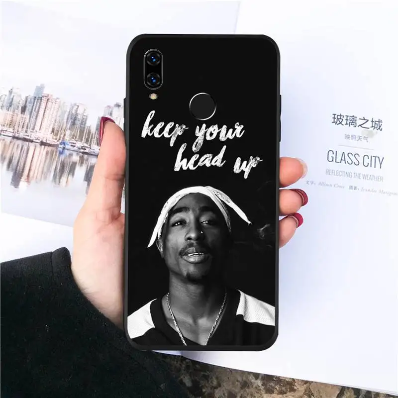

Rapper 2pac Singer Tupac Phone Case For Huawei honor Mate P 10 20 30 40 i 9 8 pro x Lite smart 2019 nova 5t funda coque