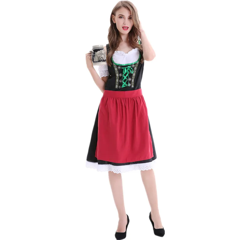 Женская традиционная одежда Oktoberfest Dirndl пивная горничная барная официантка пивная девушка платье