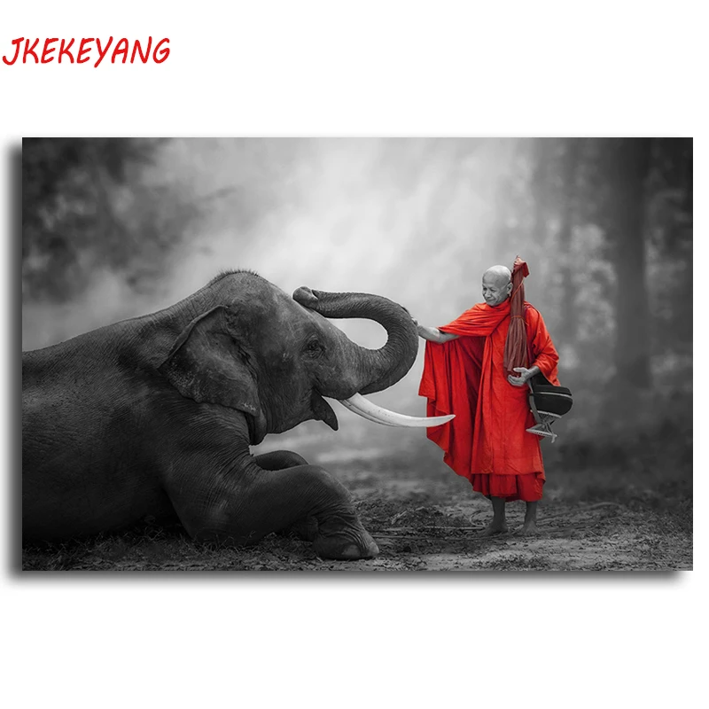 5D квадратная/круглая алмазная живопись своими руками картина крестиком монаха и