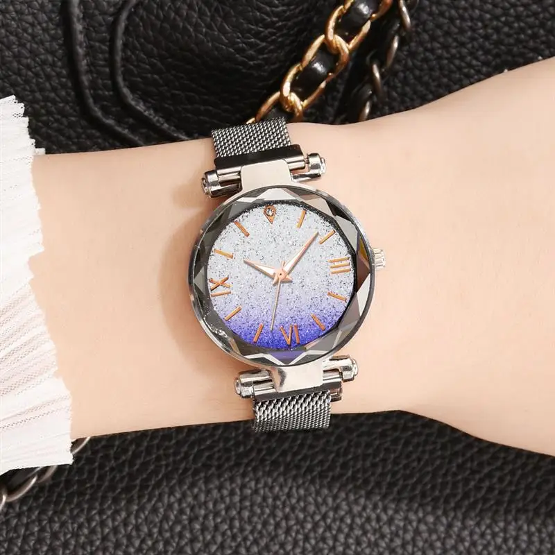 Новое поступление женские часы с магнитной пряжкой и сетчатым ремешком