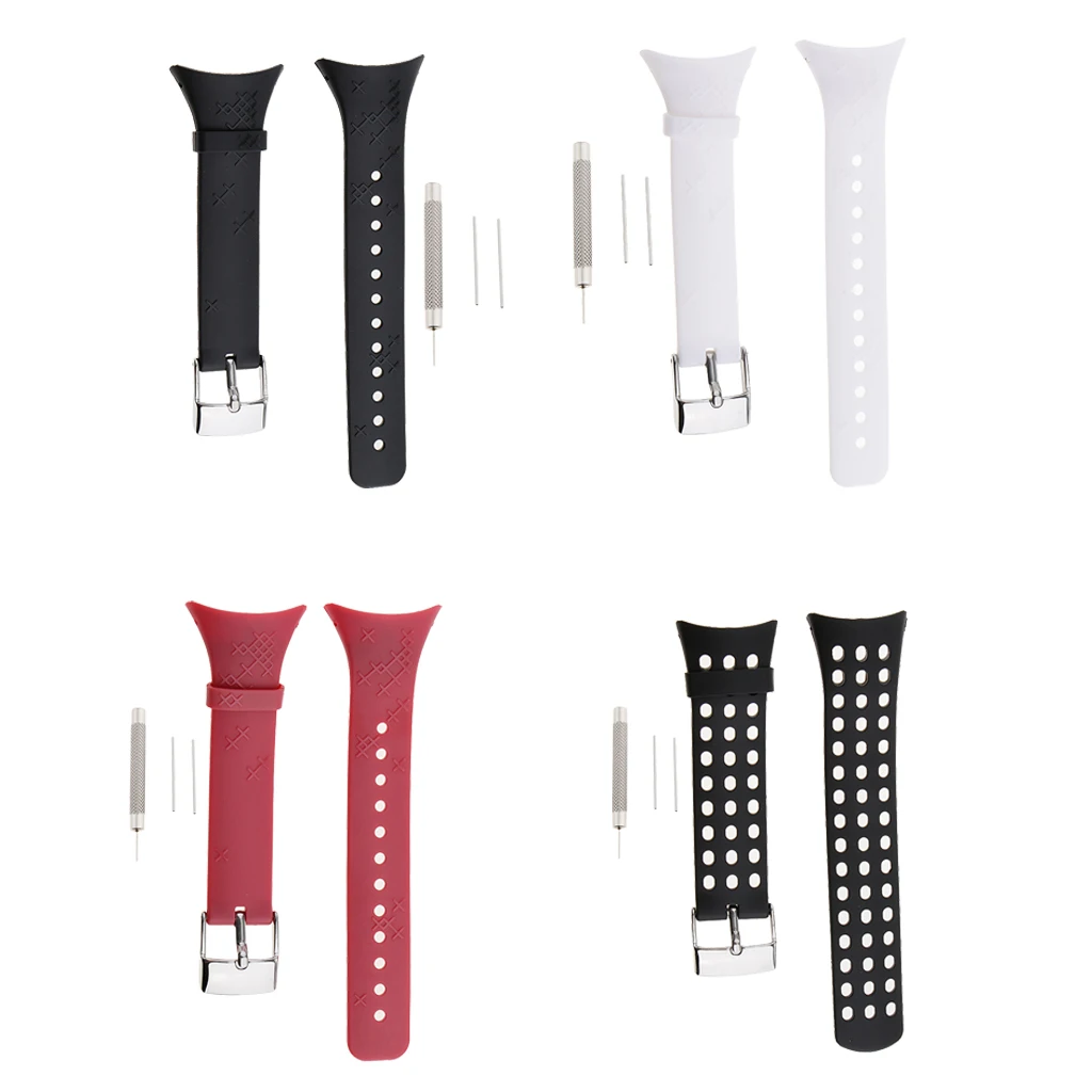 Силиконовый ремешок для часов с поперечными полыми узорами мужчин и женщин SUUNTO M