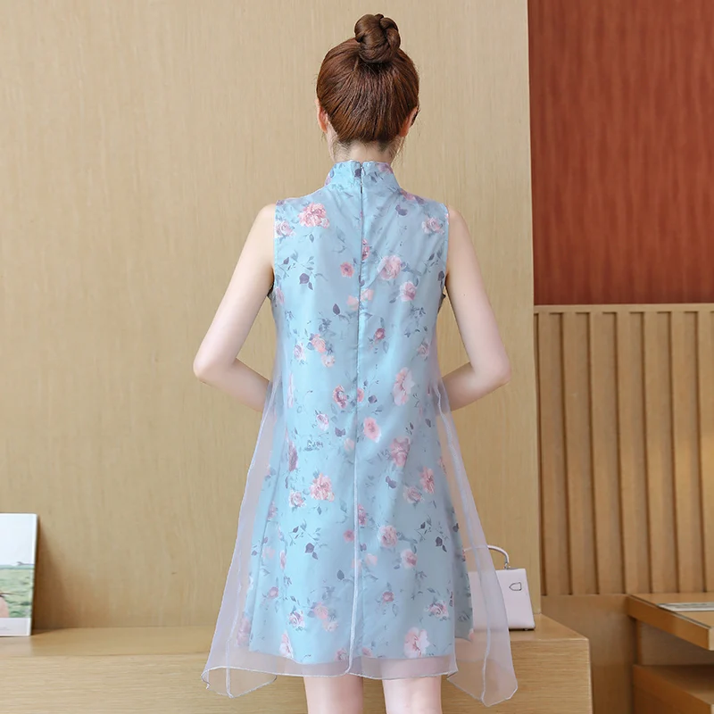 Вышивка cheongsam женское элегантное кружевное короткое китайское платье Ципао свадебное вечернее платье атласное платье без рукавов