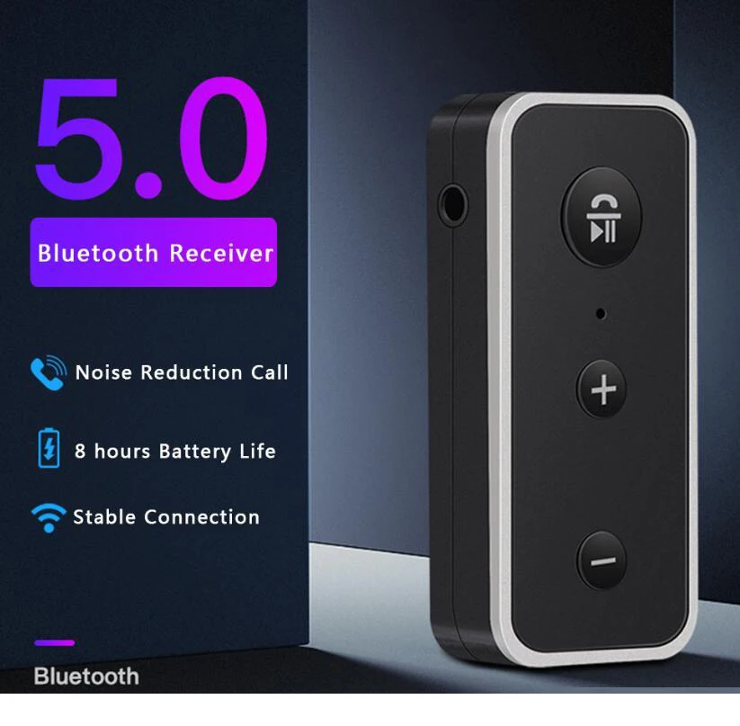 

2019 new BT510 Bluetooth 5.0 Car audio receiver 3.5mm AUX universal Car Bluetooth MP3 player Kit