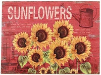 smartcows funny sunflowers retro vintage tin metal sign home decor 8x12 wall decor