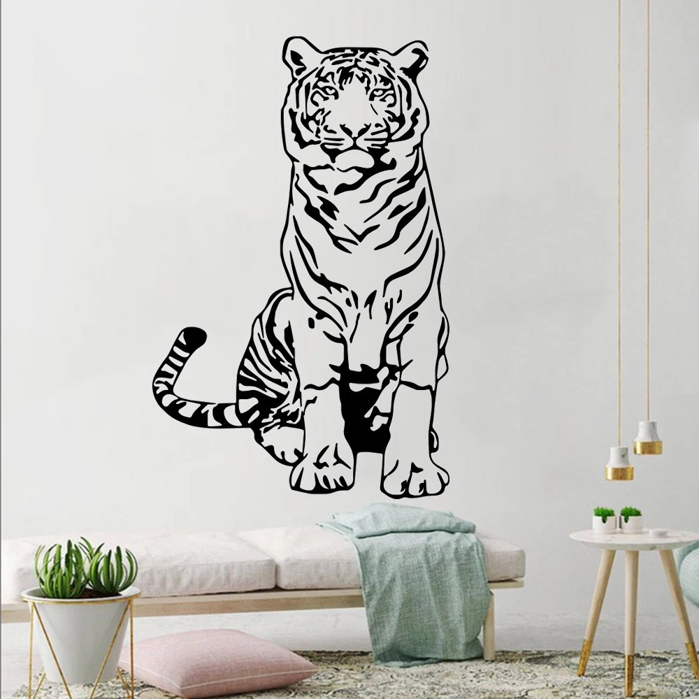 Тигровые настенные наклейки из Индии съемные виниловые украшение для дома