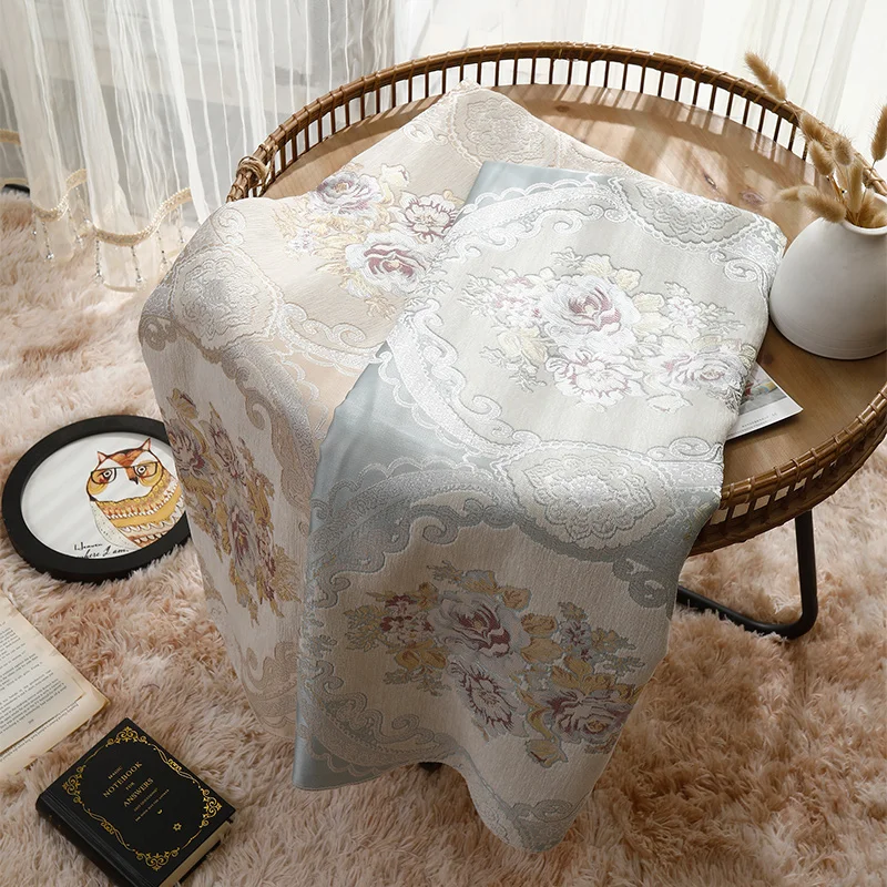 

Width 57'' Thickened European Chenille Jacquard Fabric By The Yard For Pillow Set Table Chair Cloth Sofa Material