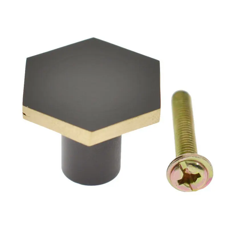 Современный медный шестигранник кухонный шкаф ручки и тянет ящик Туалетный