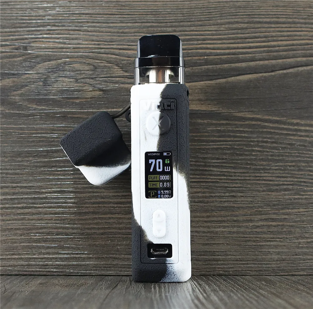 Текстурированный чехол для VOOPOO VINCI X 70W Pod силиконовый чехол-рукав из кожи vincci wrap sticker