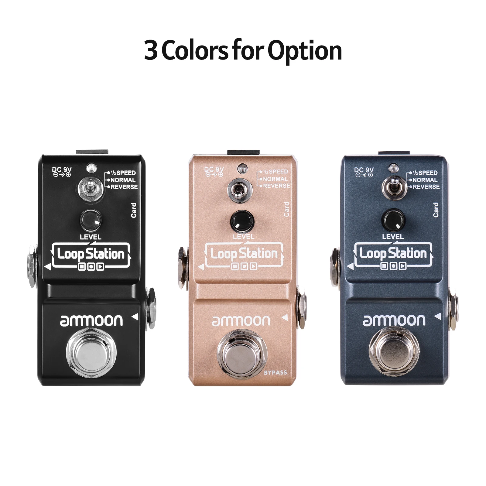 

NEW ammoon Loop Station Mini Guitar Looper Effect Pedal 10 Minutes Recording Time 3 Working Modes True Bypass Full Metal Shell