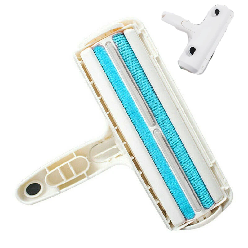 blue with ear Устройство для удаления шерсти домашних животных щеточный валик многоразовый для удаления ворса диван-кровать Пыль Удаление очистки волос щетка зимнее пальто шерстяные щетки - Цвет: blue with ear