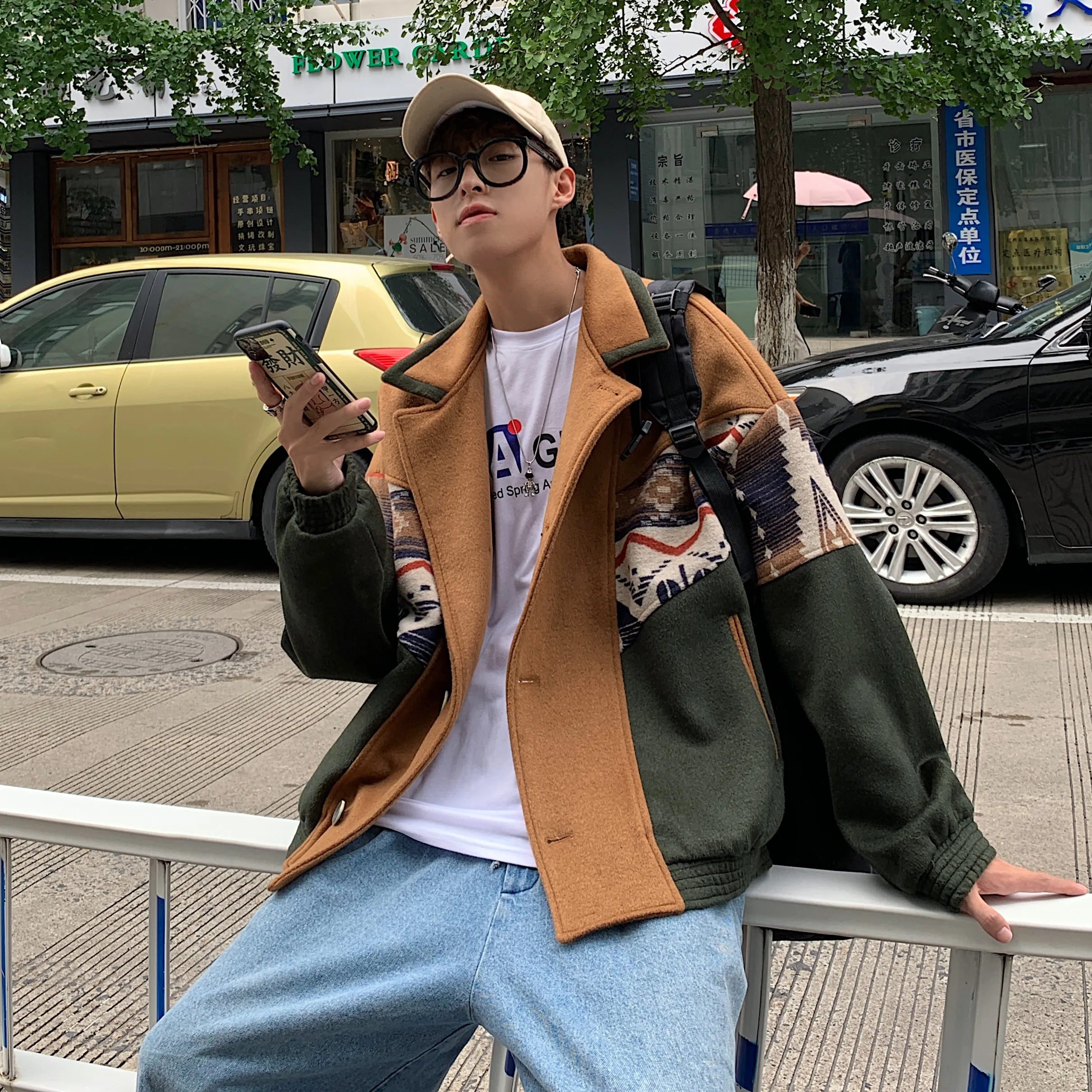 

Ветровка мужская однобортная, с отложным воротником, BG50TH