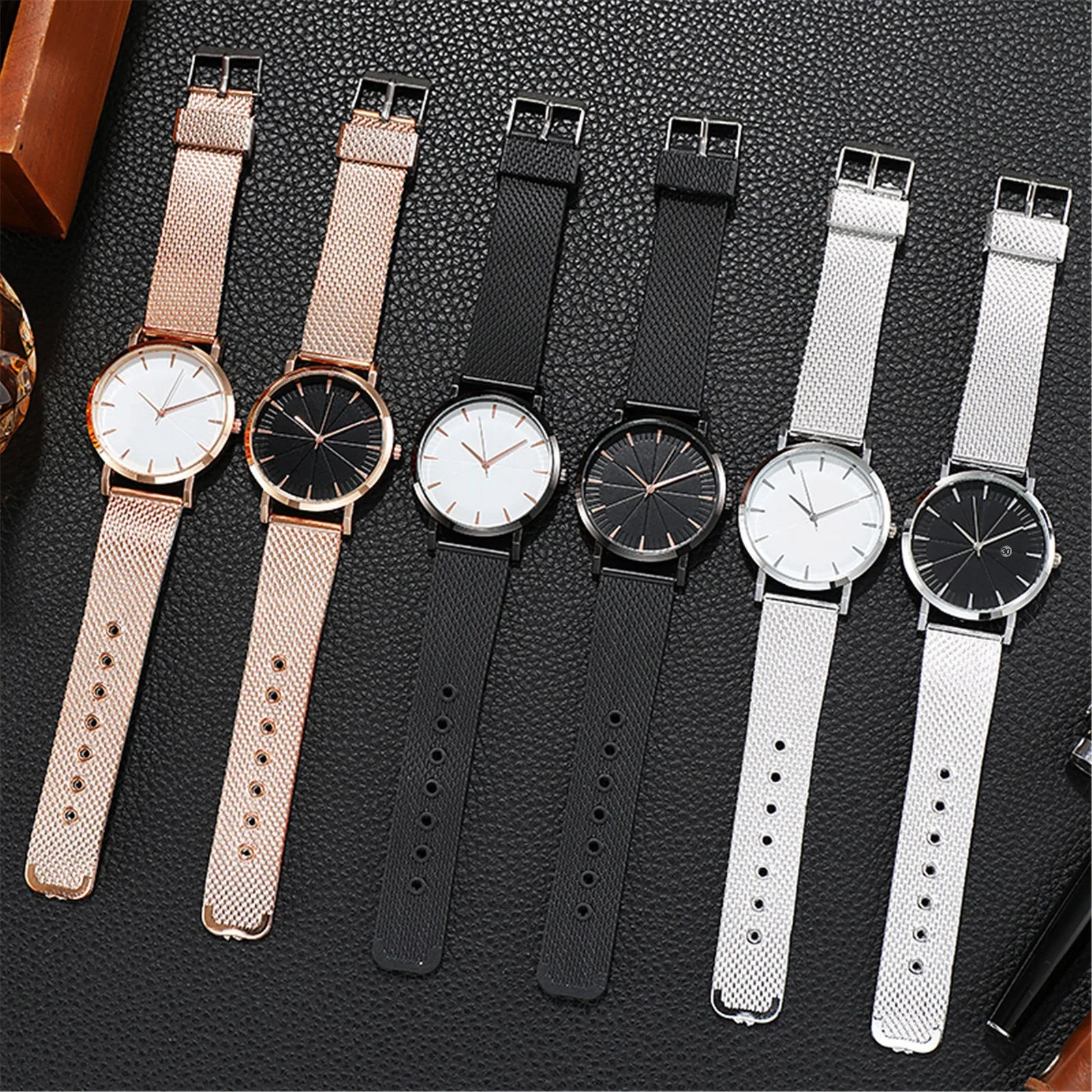 Business Watch Men Diver Waterproof Men's Casual Mesh Strap Quartz Glass Silicone | Наручные часы