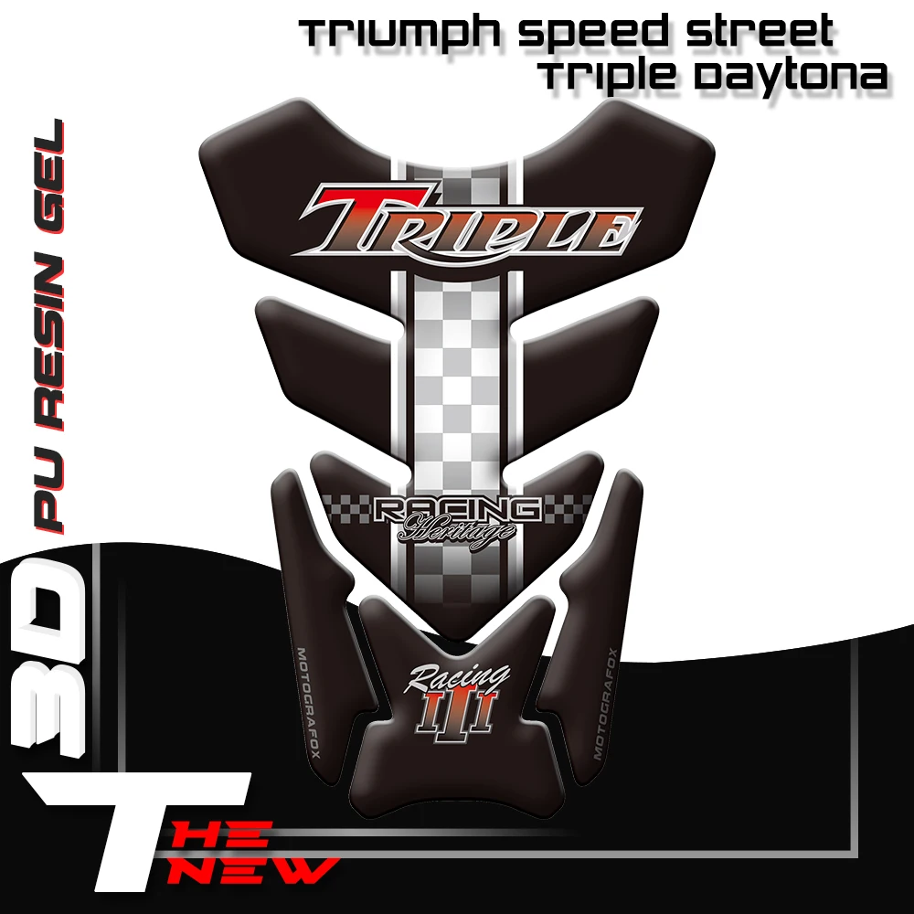 3D защитная накладка на бак мотоцикла Стикеры бака наклейка для Triumph Скорость Street
