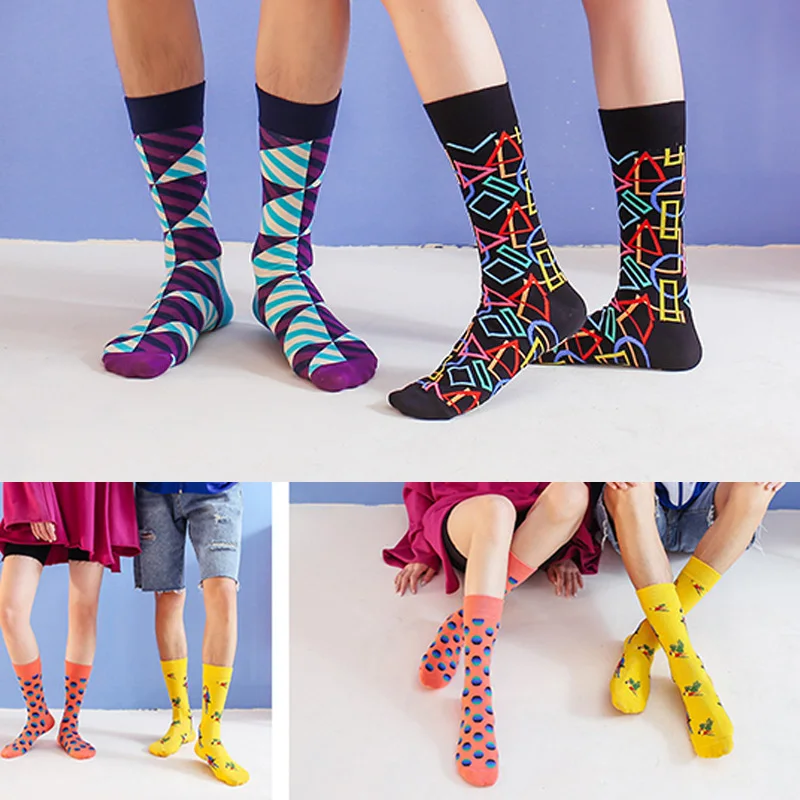 2 шт./1 пара мужские носки мягкие хлопковые с забавными животными длинные