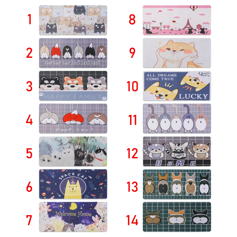 Большой коврик для мыши с мультяшными животными 1 шт. игровая компьютерная