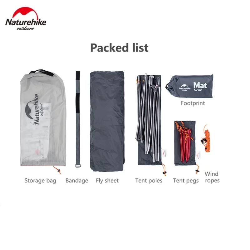 Палатка Naturehike туристическая Ультралегкая на 2 человек 1 35 кг 15D нейлон пу2000 мм -