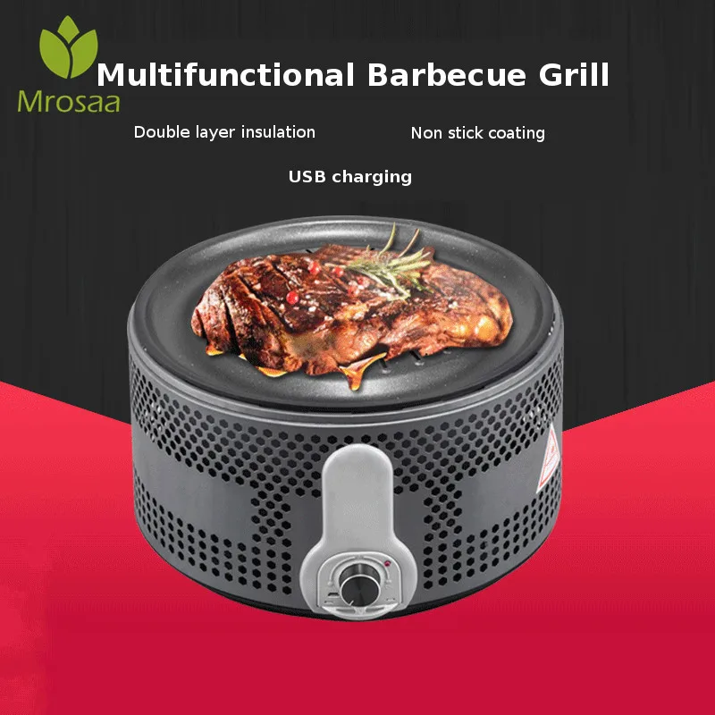 

Stainless Steel Smokeless Korean Charcoal Barbecue Grill Non-stick Grills Portable BBQ Stove For Home Outdoor Camping BBQ