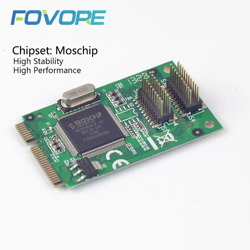 Мини-адаптер PCI-e 4-портовый адаптер для последовательного адаптера PCIe с RS232 на