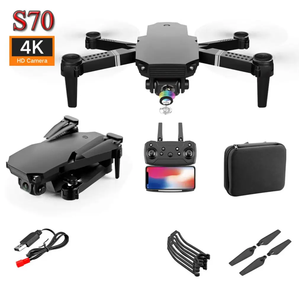 

Складной Квадрокоптер S70 PRO 4K с двумя камерами, Wi-Fi, FPV, 1080P