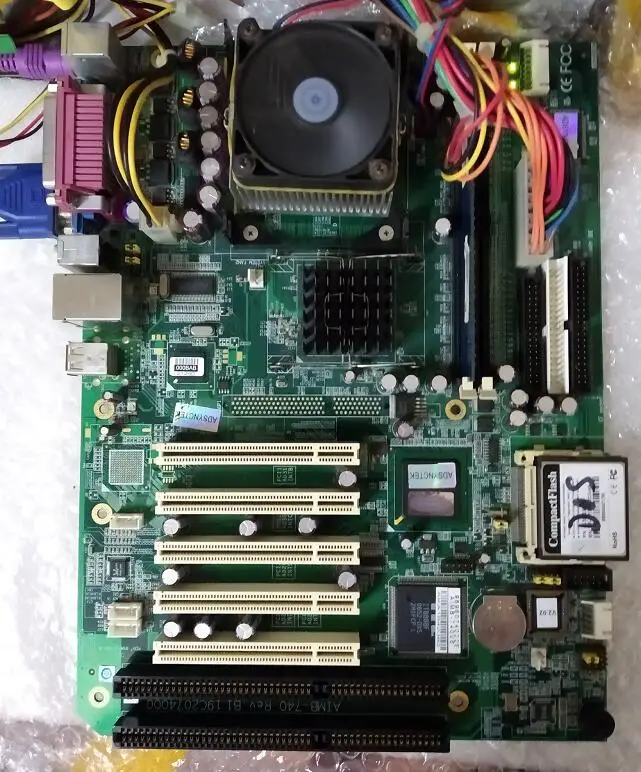100% OK оригинальный IPC плата AIMB-740VE AIMB-740 Rev. b1 5 * PCI Промышленная материнская 2 ISA с