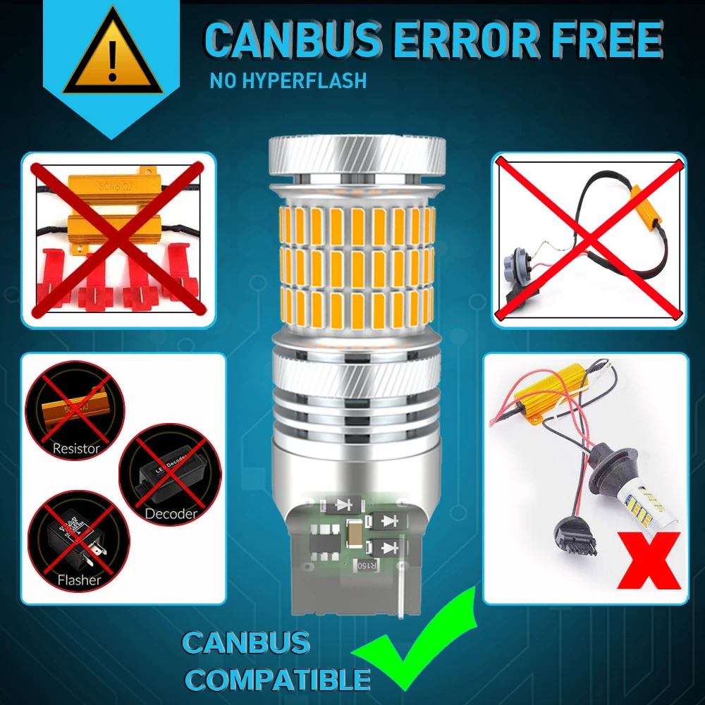 2x Canbus T20 7440 W21W светильник воротный сигнал для Kia Rio Sportage Ceed Cerato Sorento Soul Optima Picanto Venga