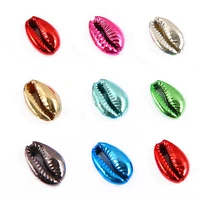 xuqian hot sale colorful natural cowrie shell pendants ocean beach charms for jewelry craft drop bracelet necklace making p0105