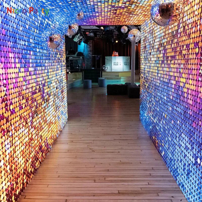 Настенная 3d панель с пайетками Nicro 30 х30 см настенные наклейки Кристальное
