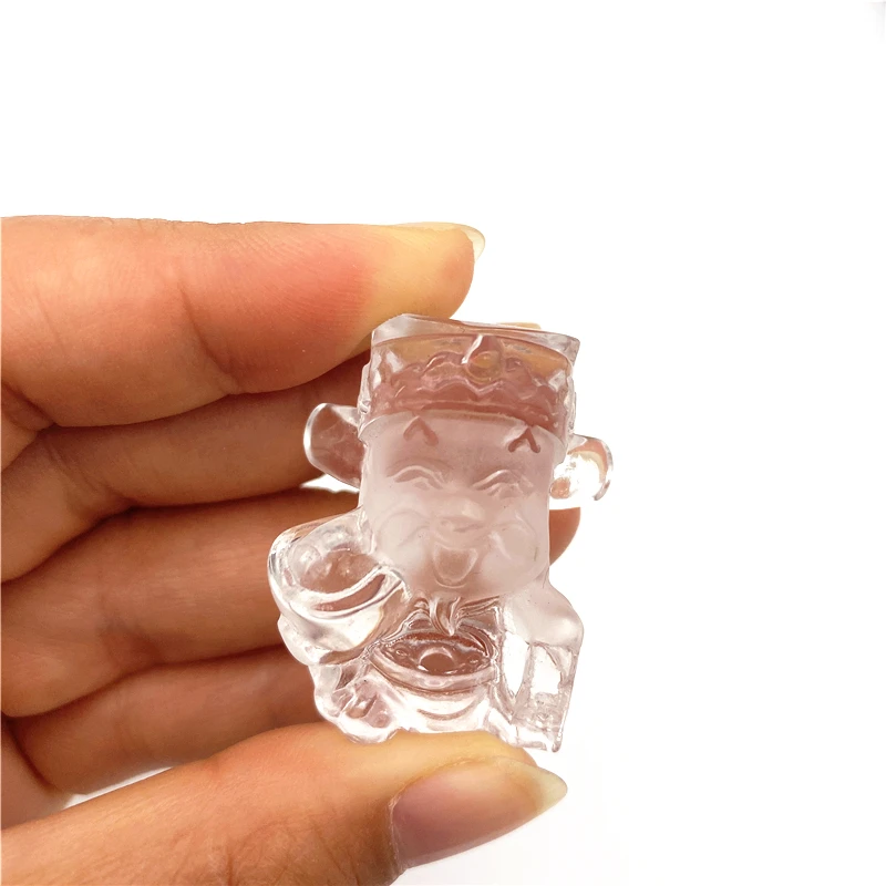 

1pc Natural White Crystal Laughing Buddha Statue Modern Art Chinese Home Feng Shui Healing Power Stone Decoration Figurines