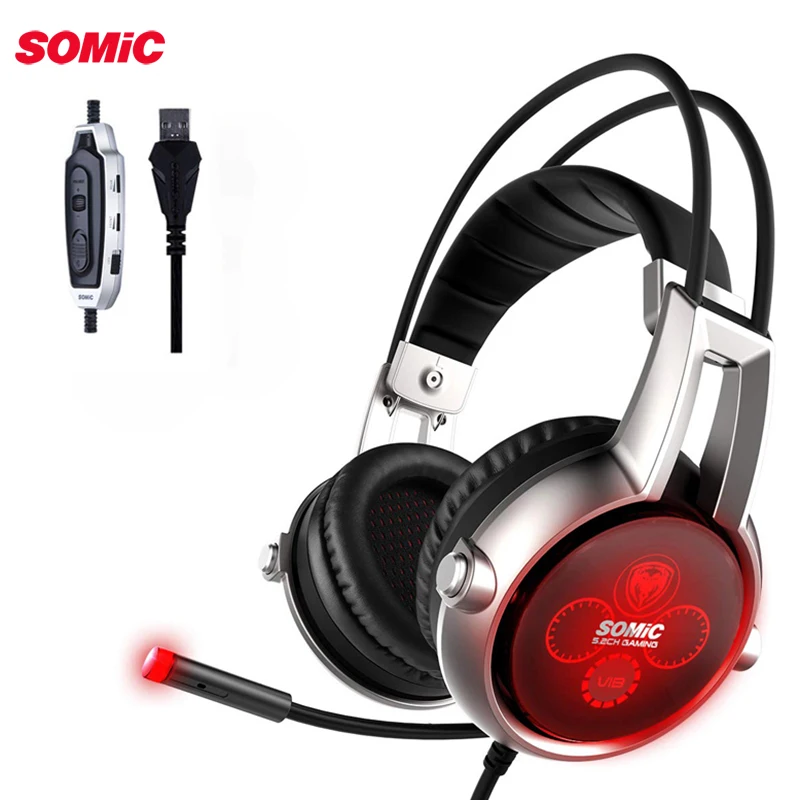 Игровая USB-Гарнитура Somic E95X многоканальные с вибрацией 5 2 физическим