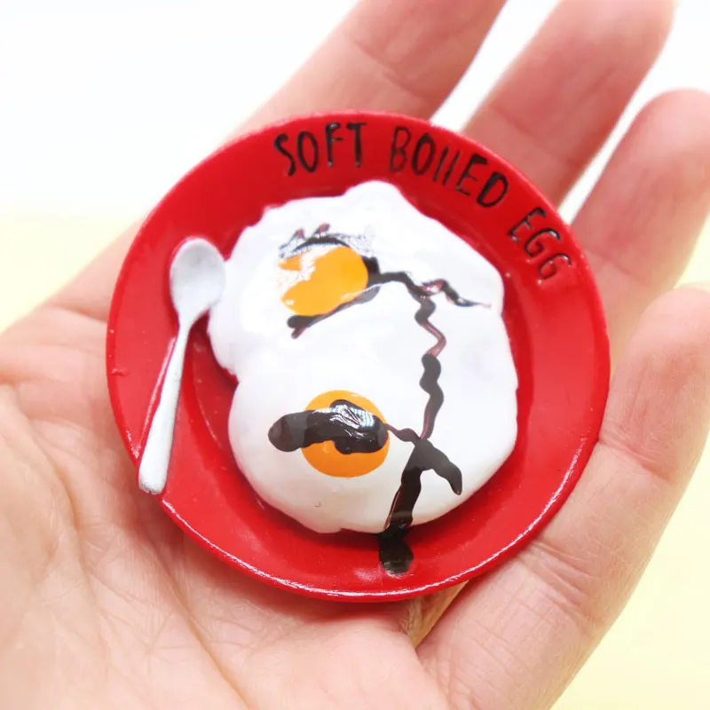 Магнит на холодильник модель еды блюдо яйцо хлеб Детская resion нежный Стерео