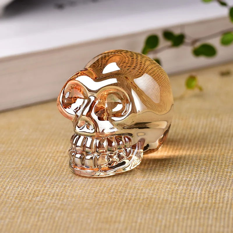 

1Pc Crystal Quartz Mineral Jewelry Quartz Crystals Skull Crystal Carving Can Fo hrome Decoration Halloween DIY decoration Gift