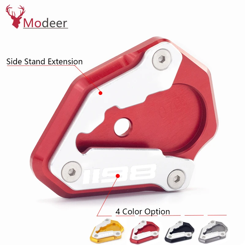 

Аксессуары для мотоциклов, подставка для ЧПУ, алюминиевая боковая подставка, удлинительная пластина, поддержка для DUCATI 848, 1098, 1198, запасные ч...