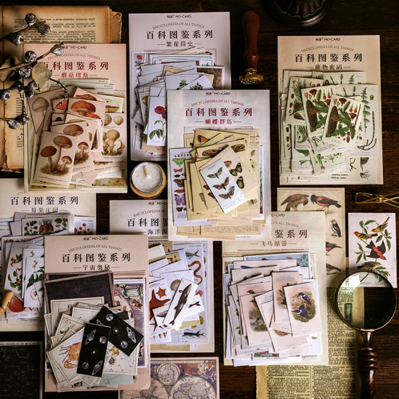 60 шт. винтапосылка наклейки с изображением морских животных и растений|Наклейки|