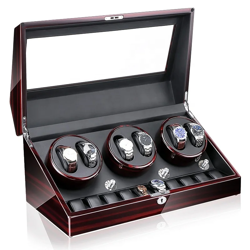Enlarge Luxury And Fashionable Watches Display Box That Rotatable Watch Winder Box With LED