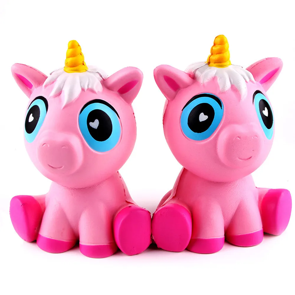 Мягкие медленно растущие мягкие игрушки милые Kawaii Jumbo большой розовый единорог мультфильм животных мягкие игрушки Jumbo