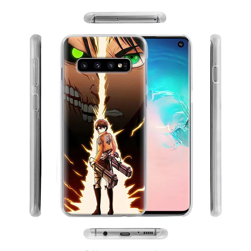 

Phone Case for Samsung Galaxy S8 S9 S10 Plus S10e S20 FE S20 Ultra 5G S10 Lite S7 Edge Cover attack on Titan Shell Capa