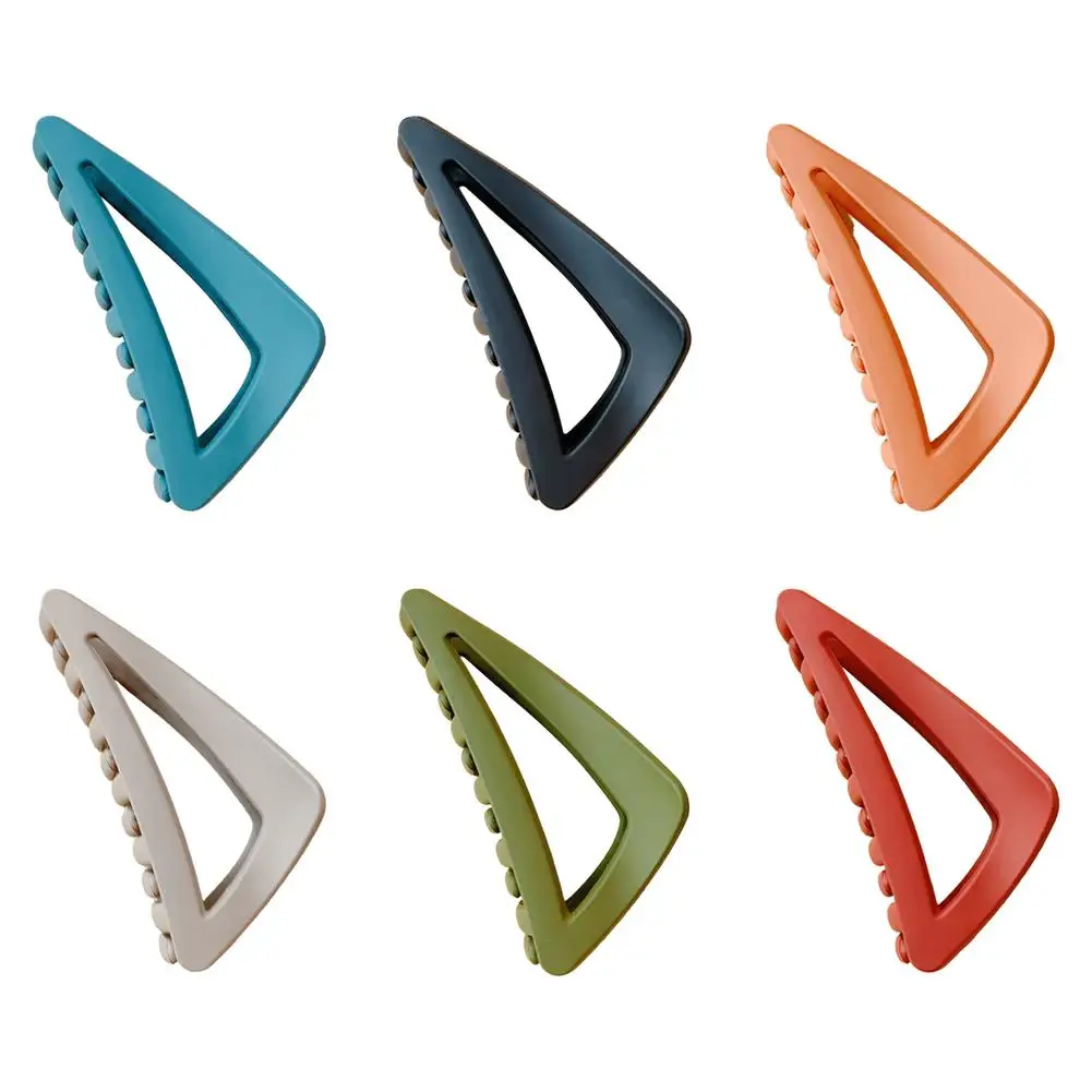 

Hair Claw Clips Durable Frosted Hollow Geometric Triangle Hair Clips 6pcs Strong Hold Hair Clips Exquisite Hair Clamps For Thin