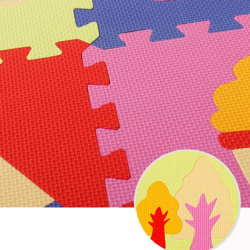 

18 Pcs EVA Foam Puzzle Play Mats Kids Rugs Toys Carpet Childrens Interlocking Exercise Floor Tiles, 9 Pcs E & 9 Pcs G