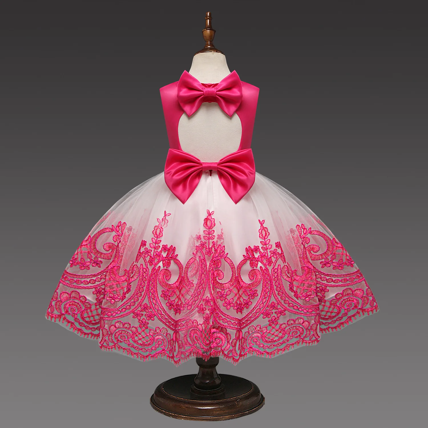 Платье принцессы для девочек с цветочным принтом элегантное платье без рукавов