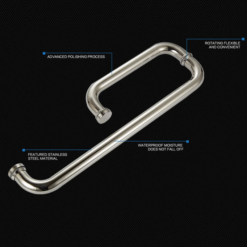 2 шт./лот дверные ручки 304 Нержавеющая сталь душевые кабины Антикоррозийная Экран