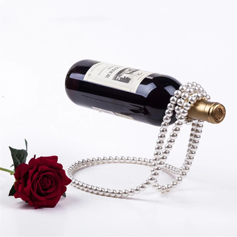 

Подставка-органайзер для винных бутылок, с имитацией жемчуга