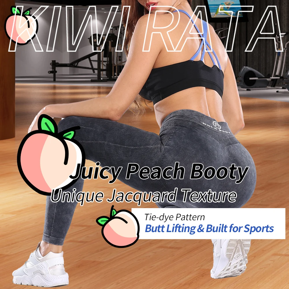 KIWI RATA женские бесшовные леггинсы для фитнеса штаны йоги с высокой талией