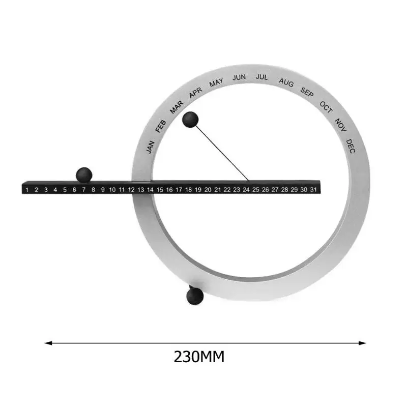 

2021 Creative Magnetic Ball Clock Perpetual Wall Calendar Novelty Home Decor European Style Living Room Bedroom Ornaments