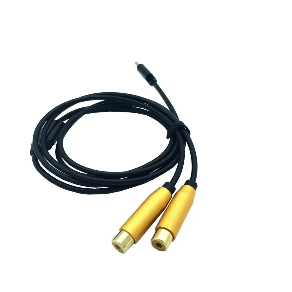 Аудиокабель USB C RCA Кабель с разъемом типа на 2 для iPhone Samsung Xiaomi колонок домашнего